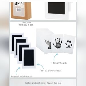 Baby Handprint and Footprint Kit with Ink Pads